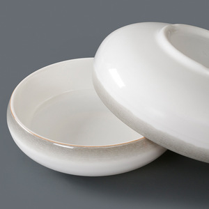 Assiette ronde en mélamine pour restaurant, usage commercial, pour plats de saumon, d'oie, d'œufs de canard, de bœuf, de tripes et de sashimi. - Product Image 2