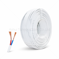 Câble électrique plat flexible RVVB 2x1.5mm² 2x2.5mm² 2x4.0mm² avec gaine blanche, rouge, bleue, 300/450V