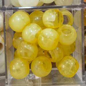 Perles acryliques à gros trous pour bijoux faits main, accessoires de tresses, perles en vrac pour stylos, tresses de cheveux, attaches de tissu, lacets de chaussures - Product Image 2