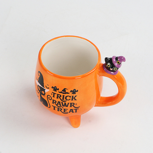 Tasse à chaudron Halloween Witches Brew, chat noir effrayant - Product Image 3