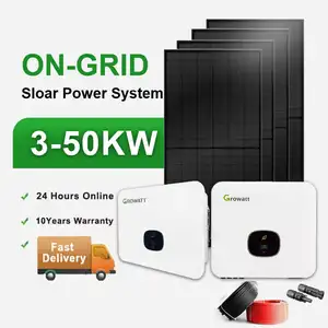 EITAI kit riasan surya lengkap, peralatan pemasangan tenaga surya lengkap Ongrid 5kv 10kw 20kw 30kw, sistem tenaga surya rumah terikat dengan panel