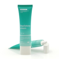 Tube souple en PE de 60 ml, vert dégradé, personnalisable, pour crème dépilatoire douce aux extraits végétaux, crème pour les mains, crème solaire