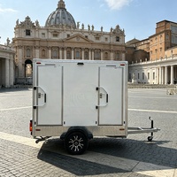 Offerta Speciale: Rimorchio Bagno Mobile a 2 Postazioni con Asse Singolo, Toilette Portatile con Lavandino e Specchio per Eventi all'Aperto e Cantieri