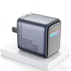 อะแดปเตอร์ชาร์จ GaN ขนาดเล็ก 45W รุ่นใหม่ ปี 2026 พร้อมหน้าจอแสดงผลอัจฉริยะ AI  แบบ Type C สำหรับโทรศัพท์มือถือ ช่องเสียบ USB C - Product Image 1