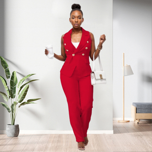 Conjuntos de Dos Piezas Blancos sin Mangas de Moda Veraniega para Mujeres Urbanas - Product Image 3