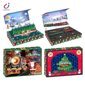 Chengji дым Рождественский поезд Игрушка в сборке трек пазл пульт дистанционного управления паровой Свет Звук Diy рельсовый поезд Игрушка - Product Image 5
