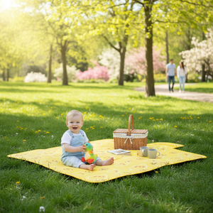 Manta <span class=keywords><strong>de</strong></span> Picnic Plegable para Exteriores, Compacta, Impermeable, Resistente a <span class=keywords><strong>la</strong></span> <span class=keywords><strong>Arena</strong></span>, para 4 Estaciones, para Camping y <span class=keywords><strong>Playa</strong></span> - Product Image 1