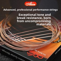 ALICE AWR486 Folk Guitar String Hexagonal High Carbon Steel Core Phosphor Bronze (Nano Polished Coated) Wrapped String for