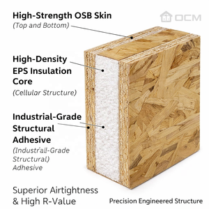 Panel Estructural Aislado OSB Certificado AS NZS, Panel Sándwich para Construcción de Paredes, Techos y Pisos de Casas Prefabricadas en el Mercado Australiano - Product Image 5