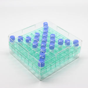 Tube en plastique de fiole de Cryo de stockage de tubes à essai 25/81/100 boîte de support de puits personnalisable d'approvisionnement de laboratoire d'OEM 2ml Cryotubes carton PP/PC - Product Image 1