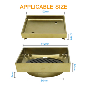 115*115mm 630G chất lượng cao phòng Tắm Vuông gạch chèn phòng tắm Brass thoát nước sàn - Product Image 5