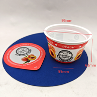 95mm 200ml plastic fruityoghurtbeker met verzegelde foliedeksel