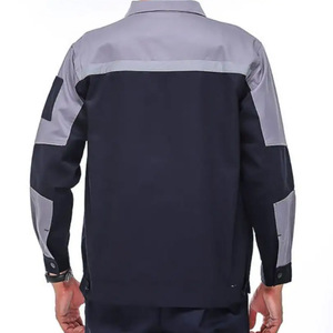 カスタマイズされたロゴダークブルーグレーコットンポリエステル長袖修理自動車ジャケット作業服制服 - Product Image 3