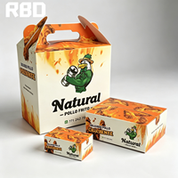 Boîte à emporter pour poulet frit avec logo personnalisé, emballage alimentaire de qualité supérieure, style coréen, pour hamburgers français, restauration rapide, boîte en papier pour poulet frit
