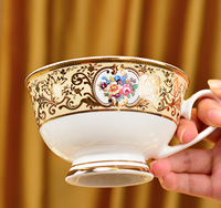 Service à thé en porcelaine avec os, style classique, européen, de luxe, haute qualité, théière, 17 pièces