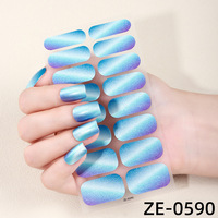 Autocollant de manucure auto-adhésif dégradé violet bleu œil de chat poudre d'oignon, imperméable, longue durée, pour DIY, fabrication ODM