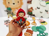 Nouveauté 2023 Delarchi DIY Jouet éducatif de dessin animé naturel Le Petit Chaperon Rouge Unisexe pour les 0-7 ans, Direct Vietnam