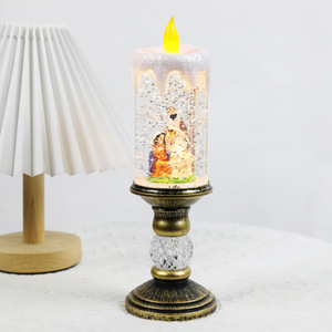 Grande bougie décorative Père Noël en cristal, veilleuse musicale pour enfants, cadeau <span class=keywords><strong>de</strong></span> Noël, décoration <span class=keywords><strong>de</strong></span> scène - Product Image 3
