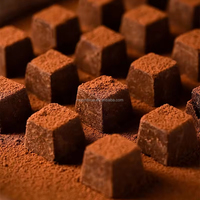 Prix raisonnables Délicieux chocolat aux fruits enrobé de poudre de truffe Schokolade Forme de cube Chocolat solide Bonbons personnalisables