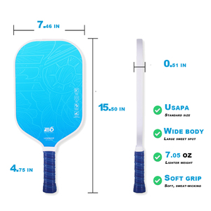 Paleta <span class=keywords><strong>de</strong></span> Pickleball Personalizada <span class=keywords><strong>de</strong></span> Fibra <span class=keywords><strong>de</strong></span> Carbono Profesional Ligera <span class=keywords><strong>de</strong></span> 14 mm con Pelotas <span class=keywords><strong>de</strong></span> Pickleball - Product Image 6