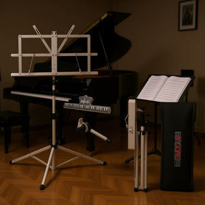 Support de musique portable 5Core, trépied pliable réglable en aluminium avec sac de transport pour instruments - Product Image 2