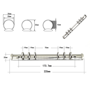 Metal Silver Loose Leaf <strong>Binder</strong> <strong>Rings</strong> <strong>Mechanism</strong> for A7 A6 A5 A4 <strong>Notebooks</strong> <strong>Binders</strong> Clip Planner Journals Accessories Free Sample - Product Image 2