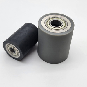 Rodillos de goma de silicona Resistencia a altas temperaturas Rueda accionada Fábrica Acero personalizado con rodamiento - Product Image 4