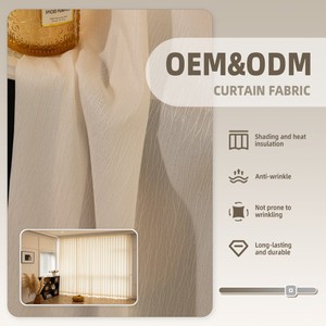 ผ้าม่านโปร่งแสงสีขาวคุณภาพสูง OEM/ODM ผลิตจากโพลีเอสเตอร์ 100% น้ำหนักเบา ระบายอากาศได้ดี สวยงาม เหมาะสำหรับตกแต่งบ้าน  ปักลายเรียบง่าย - Product Image 1
