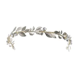 Newest Fashion Leaf Accessories Rhinestone Headband Women Bridal Hair Vine Wedding Headpiece