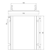 Boîtier de contrôle modulaire en profilé aluminium 100*92*35mm avec dessus à ailettes, brides de montage, anodisé IP54 pour électronique industrielle