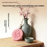 Tuiles aromatiques en cire de soja végétale sélectionnées avec soin, parfum fleur de pêcher, artisanat de relief, parfum longue durée, emballage en boîte