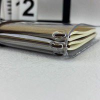 Cubierta Minimalista Transparente de Vinilo A6 para Agenda de Viaje, Encuadernación Elástica, Recargable, para Uso en Viajes y Oficina