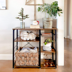 Étagère de rangement pour cuisine, étagère de <span class=keywords><strong>boulanger</strong></span> - Support pour <span class=keywords><strong>machine</strong></span> <span class=keywords><strong>à</strong></span> <span class=keywords><strong>café</strong></span>, friteuse <span class=keywords><strong>à</strong></span> air avec paniers en acier - Product Image 2