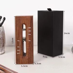 Customized Walnut Wood Hourglass <b>Timer</b> 30 Min Desktop Decorative Office Use Handmade Solid Wood Anti Drop - Product Image 2