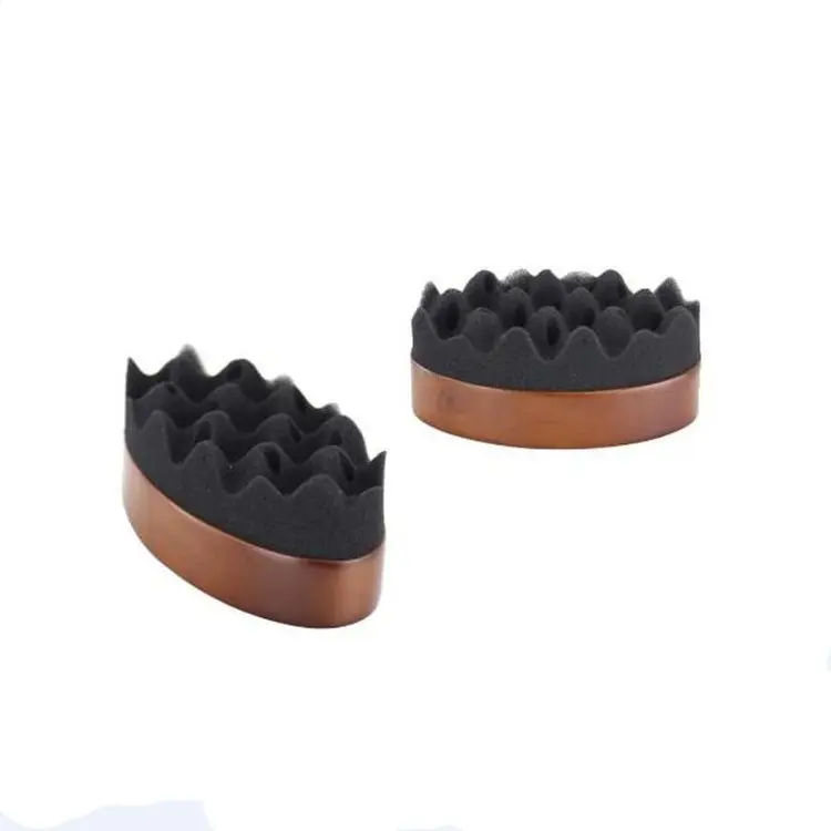 factory logo print engraved custom high density single sided wave foam sponge curl hair twist for black men