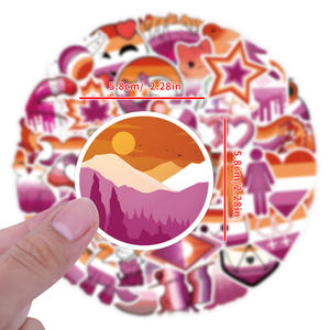 Nouvellement 55pcs Rainbow LGBT filles aiment l'autocollant de fierté <span class=keywords><strong>lesbienne</strong></span> - Product Image 2