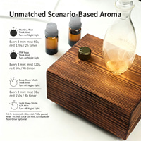 Diffuseur nébulisateur en verre et bois HIITII pour huiles essentielles pures, aromathérapie domestique, silencieux, faible consommation, fonction de minuterie, garantie 1 an