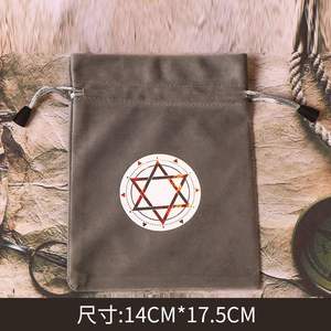 Чехол для карт Таро в европейском стиле, бархатный мешочек на шнурке, дизайн «Пять звезд», защита от пыли, производство Китай - Product Image 4