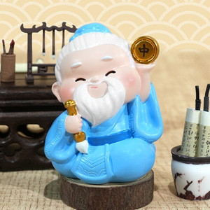 Figura de Confucio, adorno de resina, suministros de escritorio de una sola pieza, regalo para el regreso a la escuela, diseño tradicional - Product Image 4