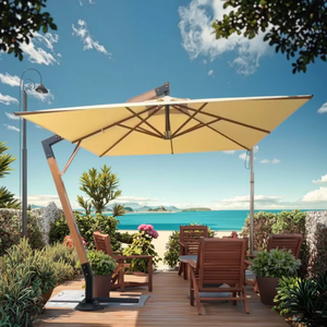 Étanche Suspendu Cantilever Jardin Soleil Toile Parasol Fer Extérieur Plage Patio Parapluie pour Restaurant - Product Image 3