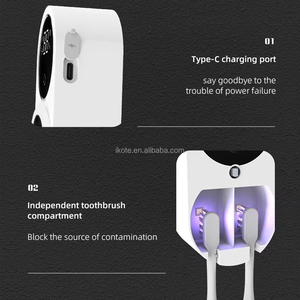 Đôi UV cảm ứng mini tiệt trùng phù hợp với tất cả các đầu bàn chải đánh răng khử trùng cho nhà khách sạn sử dụng - Product Image 4