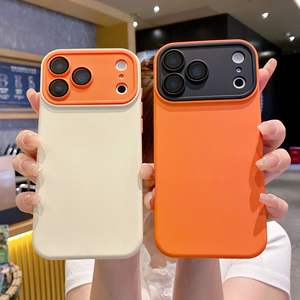 Fundas de silicona líquida de dos colores <span class=keywords><strong>con</strong></span> botón AI Big Widow para iPhone 17, 16, 15, 14, 13, anticaída - Product Image 1