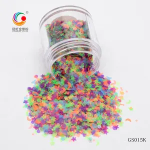 Glitter GUANHONG GLITTER Bulk Various Special Shape Mixed Fluorescent Glitter Nail Art Makeup Festival Decoration Glitter Powder