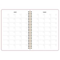 Agenda quotidien personnalisé en cuir rose A5 avec boîte cadeau, agenda de rêves, calendrier annuel non daté, planificateur hebdomadaire 365 jours