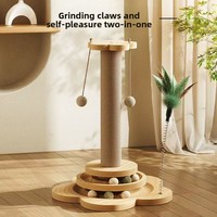 Griffoir vertical pour chat en panneau de densité, résistant à l'usure et anti-déchirure, 46cm/40cm, style mignon, jouet pour garder les chatons occupés