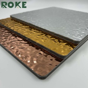 Panneau mural moderne de luxe en charbon de bambou ROKE, grain marbre, anti-moisissure, résistant à l'humidité, panneau en cristal de carbone pour intérieur - Product Image 1