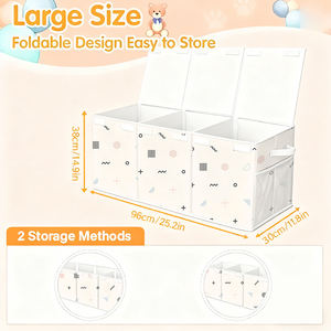 בד אחסון צעצוע מתקפל סל סל ילדים מארגן ארון בגדים ארון בגדים תיבת קוביית מתקפלת מגירת ארון בגדים אחסון ביתי - Product Image 1
