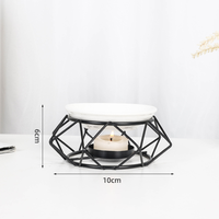 Diffuseur d'huiles essentielles en métal doré de luxe, brûleur à huile pour bougie chauffe-plat, pour yoga, spa, décoration de la maison