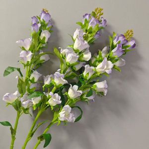 Flor Artificial de Simulación, Flor de Campana, Flor de Lirio de los Valles, Rama Individual, Azul, Pequeña, Arreglo Floral, Orquídea - Product Image 4