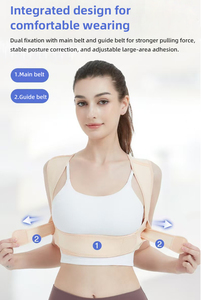Ceinture <span class=keywords><strong>de</strong></span> soutien dorsal invisible anti-cyphose pour femmes et hommes, respirante, élastique, réglable, correcteur <span class=keywords><strong>de</strong></span> posture ergonomique - Product Image 2